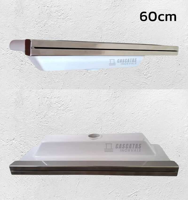 Cascata de embutir em aço inox Inoxvale modelo c60 - Cascata Inox de Embutir